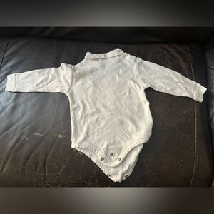 Classic White Kids long sleeve turtleneck onesie
